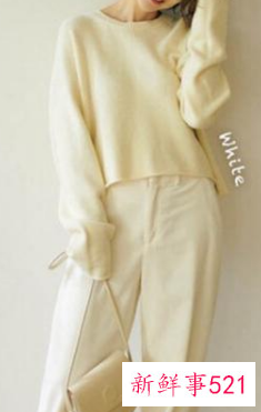 穿圆领毛衣怎么穿搭