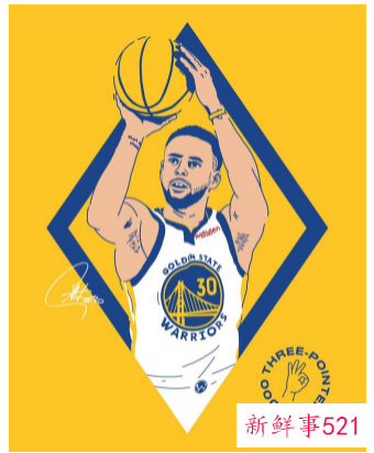 库里命中第3000记三分刷新纪录