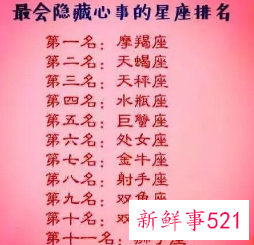 总把心事藏在心里的星座