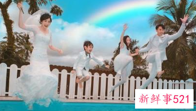 吴尊林丽吟婚纱照中西合璧十分抢眼