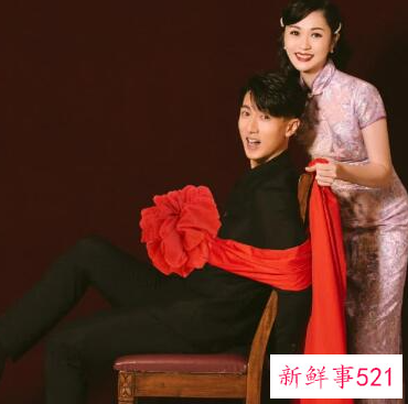 吴尊林丽吟婚纱照中西合璧十分抢眼