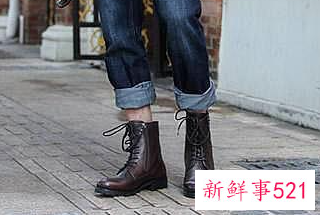 男士高筒靴搭配衣服图片