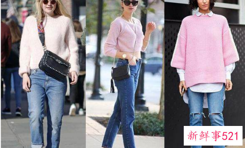 用浪漫甜美的芭蕾粉来滋润秋冬单调穿搭