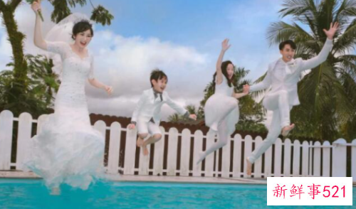 吴尊林丽吟婚纱照中西合璧十分抢眼