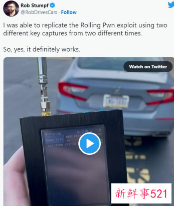 本田系列车辆被曝存在漏洞，可无钥匙启动