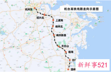 杭绍台高铁线路图
