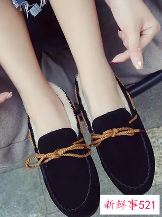 毛口豆豆鞋搭配什么裤子女