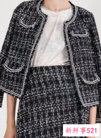 小香风短款外套怎么搭配图片