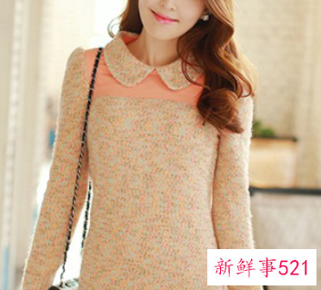 娃娃领长袖打底衫减龄的最佳武器