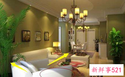 客厅的财位在什么位置图片