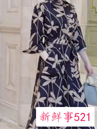 中老年蚕丝连衣裙