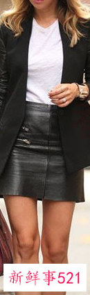 皮裙如何搭配上衣