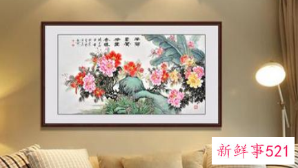 牡丹风水画聚财