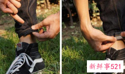 直筒牛仔裤怎么卷裤脚