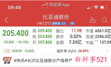 消息称比亚迪长沙工厂部分产线停产整顿