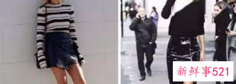 绿色皮裙怎么搭配图片