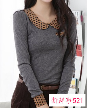 娃娃领长袖打底衫减龄的最佳武器