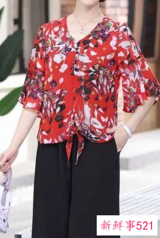 老年夏装女桑蚕丝上衣