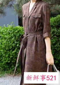 中老年蚕丝连衣裙