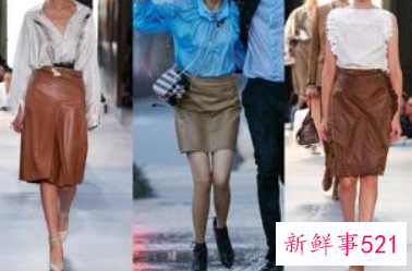 皮裙如何搭配上衣