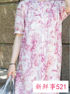 中老年蚕丝连衣裙