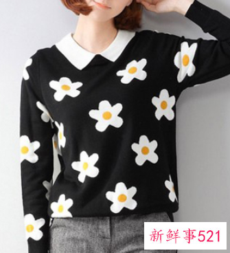 娃娃领长袖打底衫减龄的最佳武器