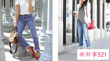 直筒牛仔裤怎么卷裤脚