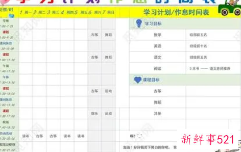 时间作息表手抄报