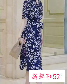 中老年蚕丝连衣裙