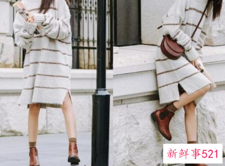 针织连衣裙搭配鞋子
