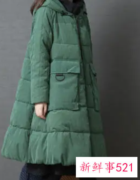 保暖舒适连帽棉大衣