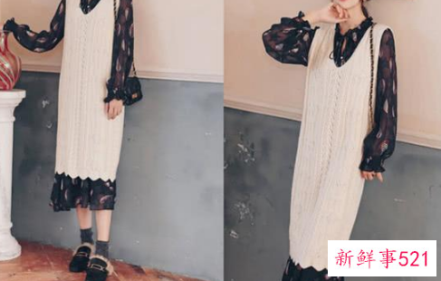 针织连衣裙搭配鞋子