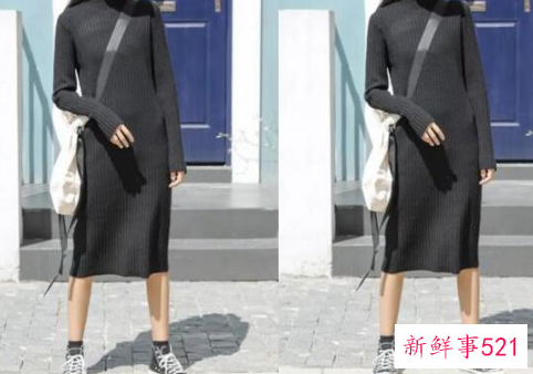 针织连衣裙搭配鞋子