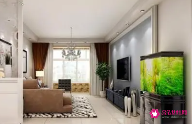 客厅金鱼缸的摆放图片欣赏