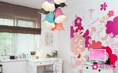 儿童房书桌摆放