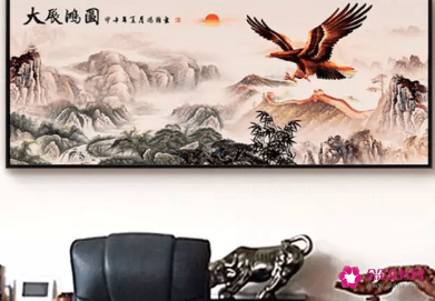 茶桌背景墙挂什么字画好