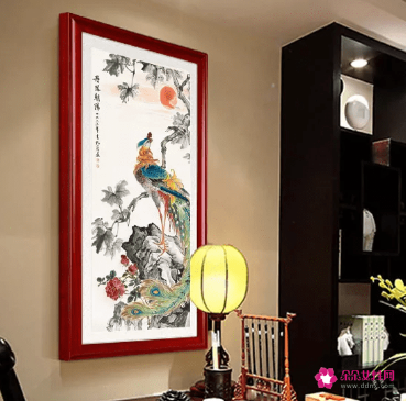 茶桌背景墙挂什么字画好