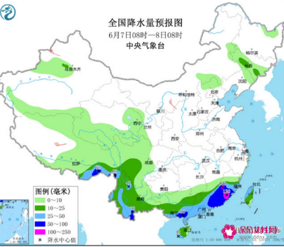 2022全国高考天气地图公布，强降水地区需警惕