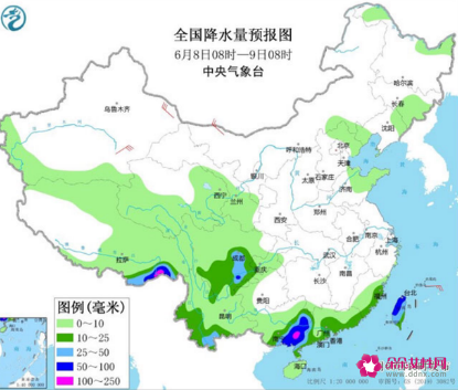 2022全国高考天气地图公布，强降水地区需警惕