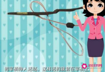 怎么把鱼线绑到钓竿上去