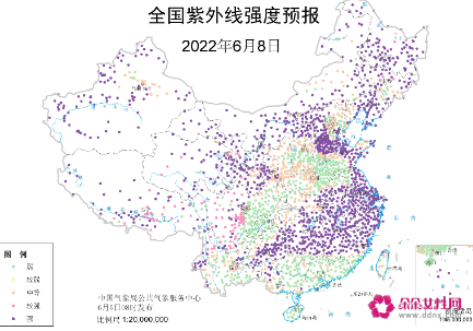 2022全国高考天气地图公布，强降水地区需警惕