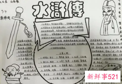 水浒传手抄报模板