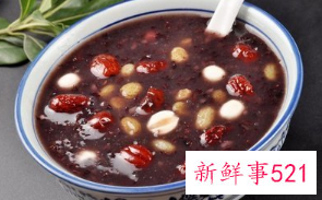 红豆黑米莲子粥的功效与作用