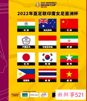 女足亚洲杯2022参赛球队