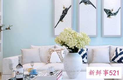 白色家具配什么颜色的墙纸