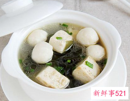 海带豆腐虾皮汤的功效