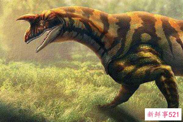 印度蜥脚类动物-一种巨大的足底动物(4米长-有一个巨大的眶上角)