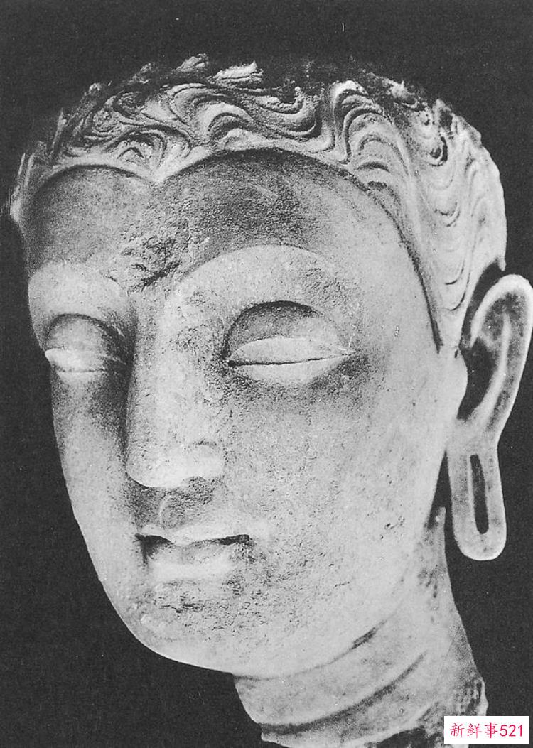 热瓦克佛寺遗址出土的壁画，阿富汗哈达佛遗址出土