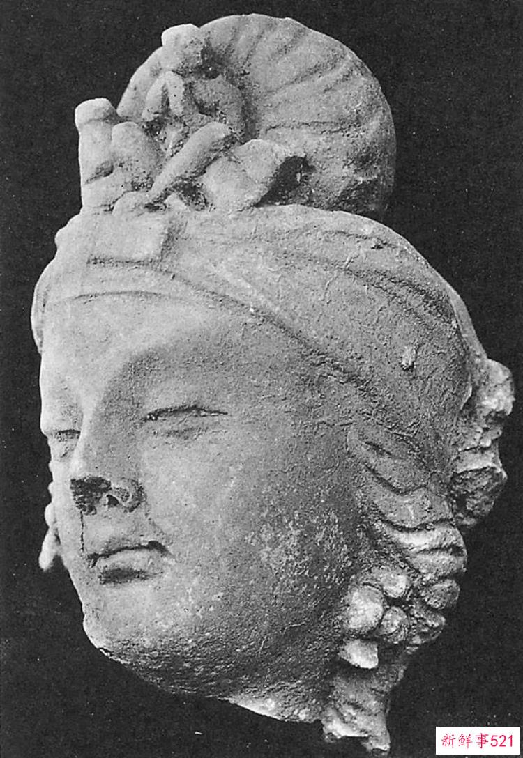 热瓦克佛寺遗址出土的壁画，阿富汗哈达佛遗址出土