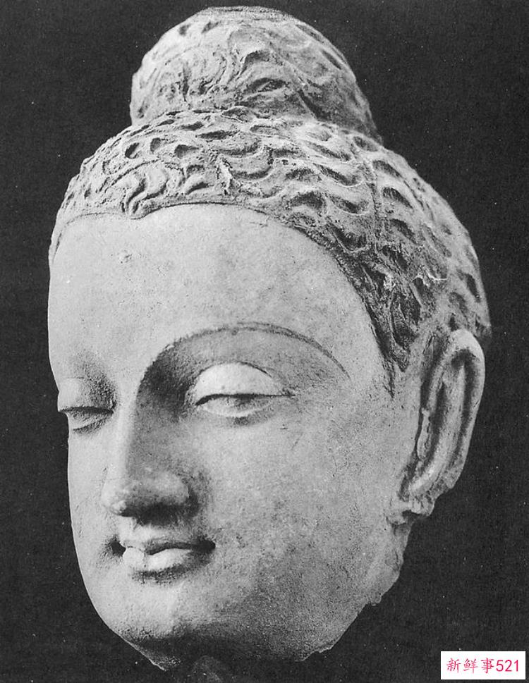 热瓦克佛寺遗址出土的壁画，阿富汗哈达佛遗址出土